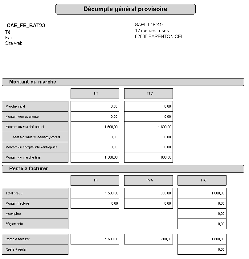 Editer Un D compte G n ral D finitif DGD Dans EBP B timent Centre D 