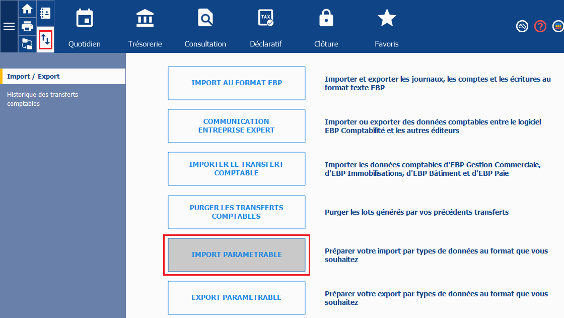 IMPORTER UN TABLEAU EXCEL SUR EBP visual data 5