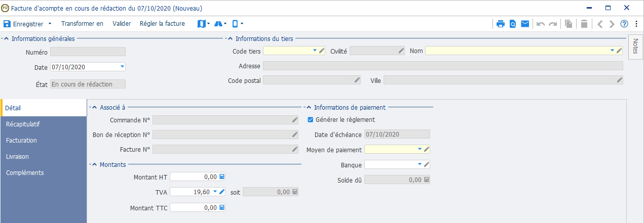 Comment Ajouter Un Acompte Sur Une Facture Ebp