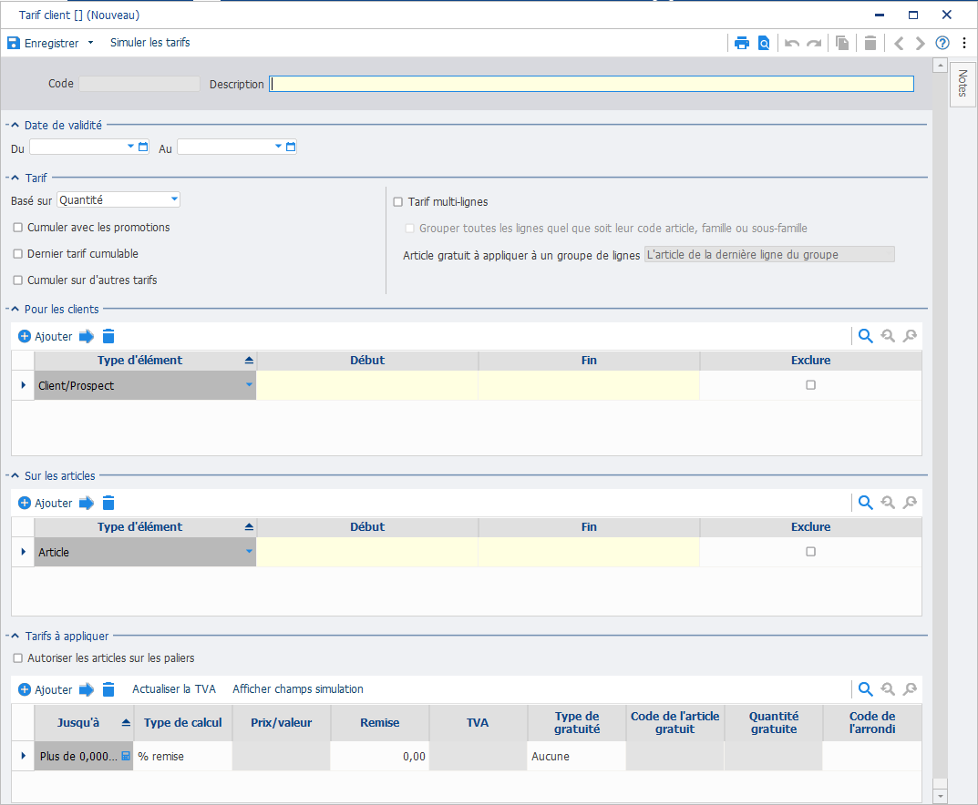Les Tarifs Clients Et Ou Fournisseurs Dans Ebp Gestion Commerciale V20 Et Centre D Aide Ebp